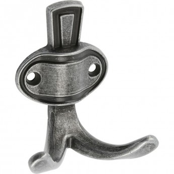 Крючок мебельный CORUNA, маленький, античное серебро GTV WZ-CORUNA-M-07