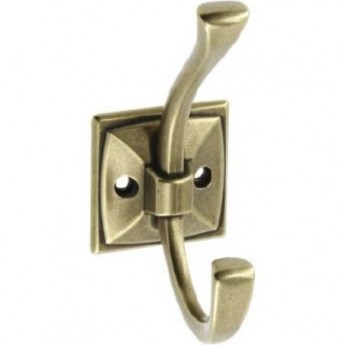 Крючок мебельный GTV WZ-MADRYT-04 MADRYT, старое золото (комплект 2 шт)