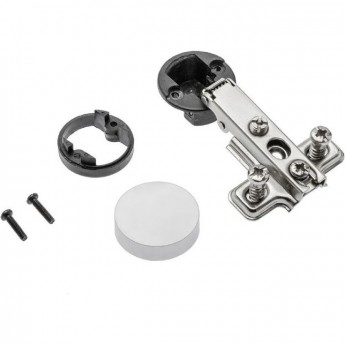 Петля накладнаяGTV ZP-CIG-09OZE для стекла, хром, круглая с планкой евро (комплект 6 шт)