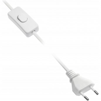 Провод с выключателем 2 метра, белый GTV LD-KABE2M-10 Провод с выключателем 2 метра, белый GTV LD-KABE2M-10