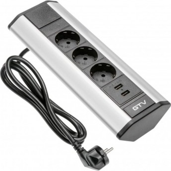 Розетка угловая, 3x расширения рабочего стола GTV AE-PBKT3S2U-80 Розетка угловая, 3x расширения рабочего стола GTV AE-PBKT3S2U-80